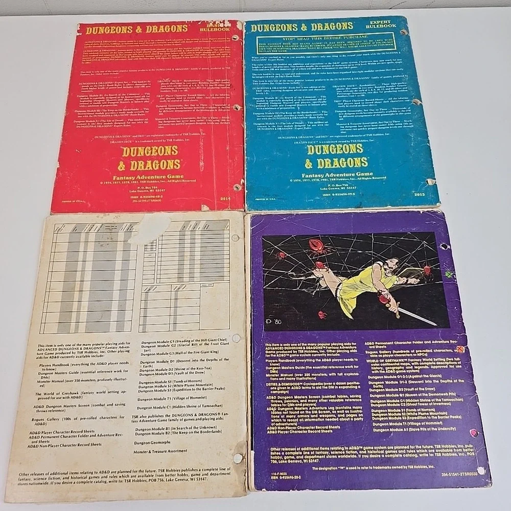 Dungeons‎ & Dragons Basic Rules 1 1980 1st Printing + Expert, Log, & Module READ